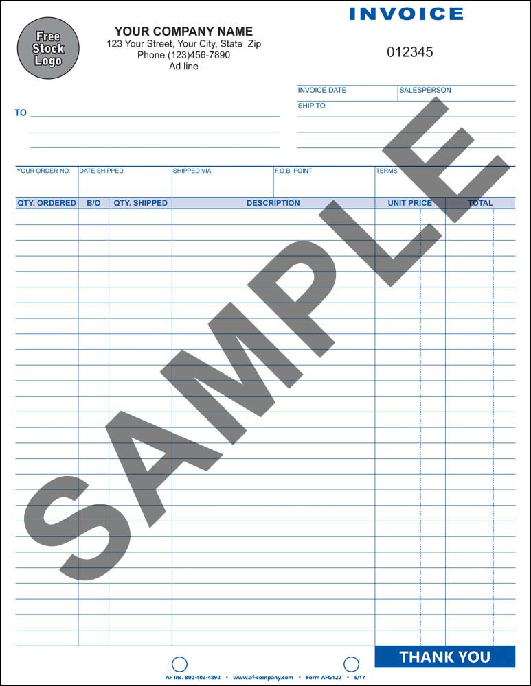 Shipping Invoice, 2 Copy - PERSONALIZED - Click Image to Close