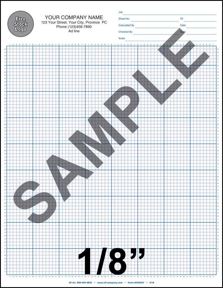 Graph Paper Pad (Ruled 1/4" or 1/8") - Click Image to Close