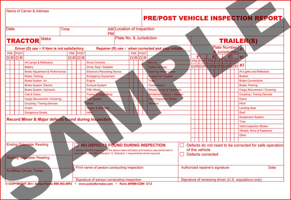 Pre/Post Vehicle Inspection Report - Click Image to Close
