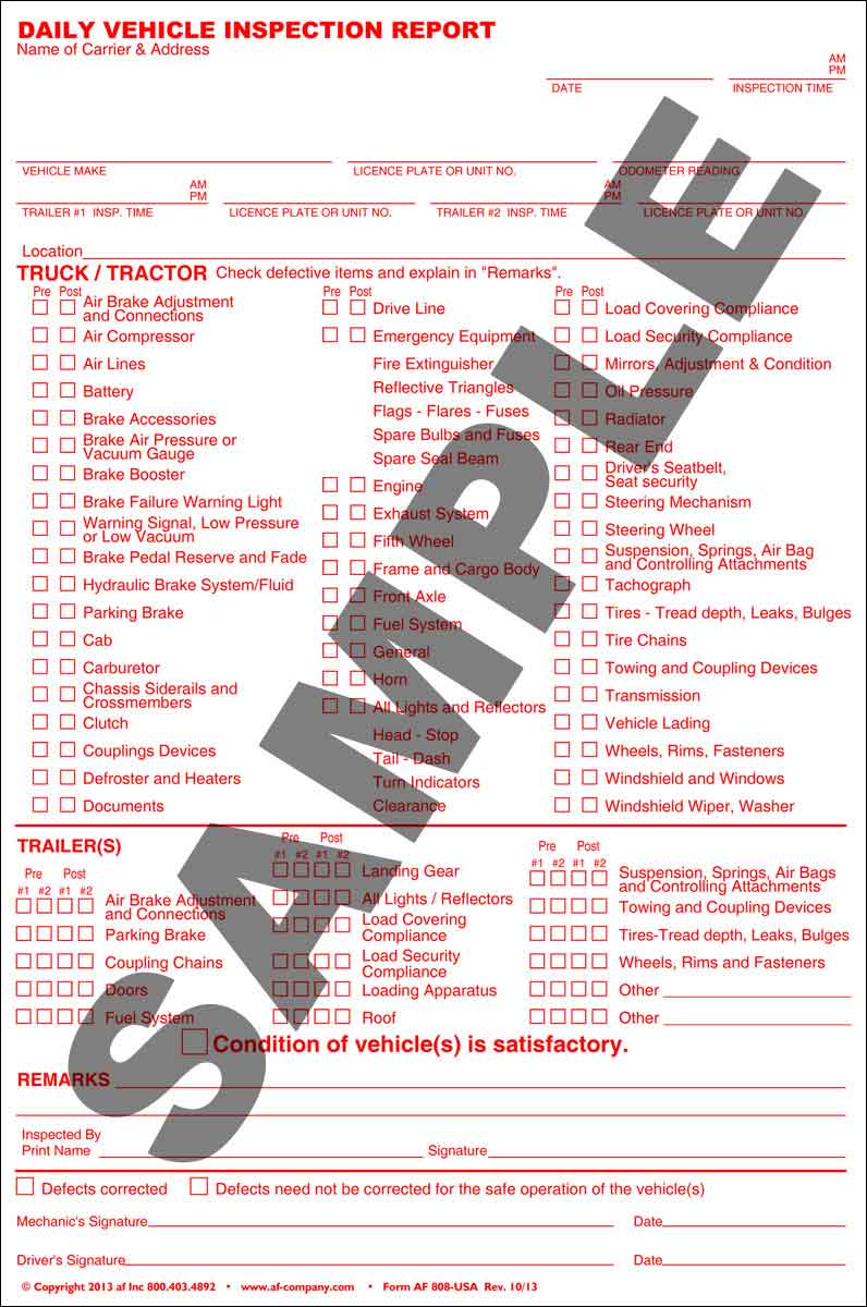 Pre/Post Vehicle Inspection Report - Click Image to Close