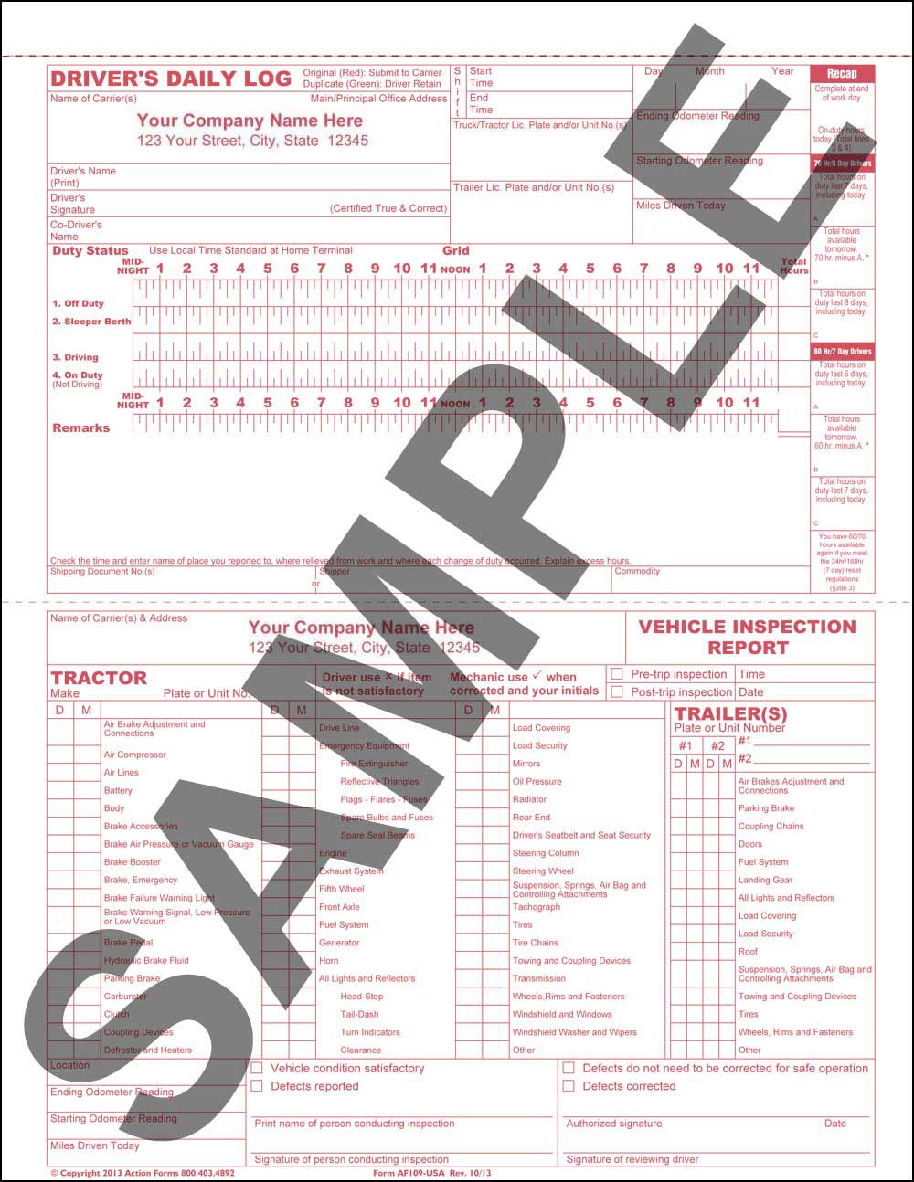 2-in-1 Log Book, PERSONALIZED - Carbonless - Click Image to Close